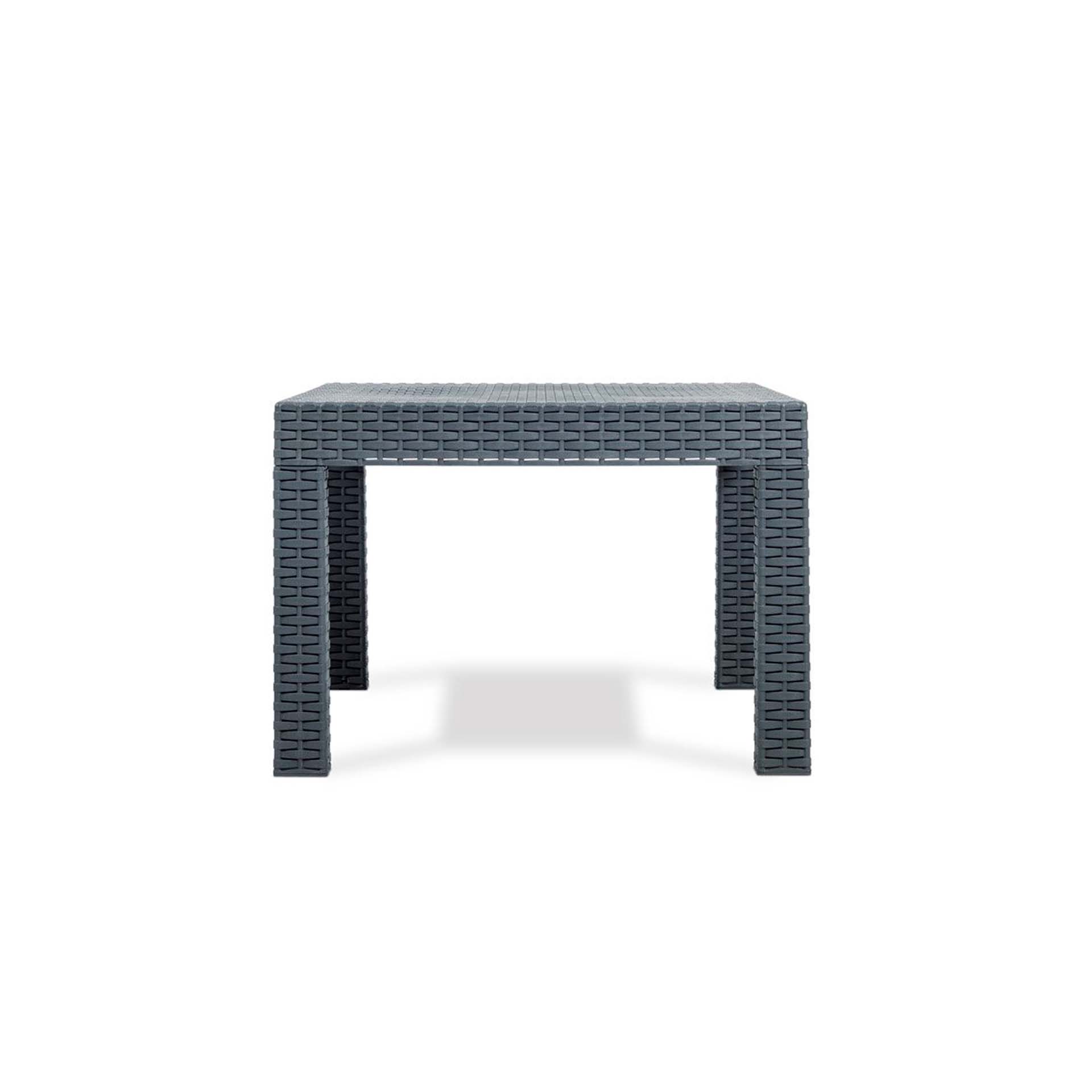 Conjunto de Jardim com Mesa e Sofá 5 Lugares Cinza Escuro Toomax