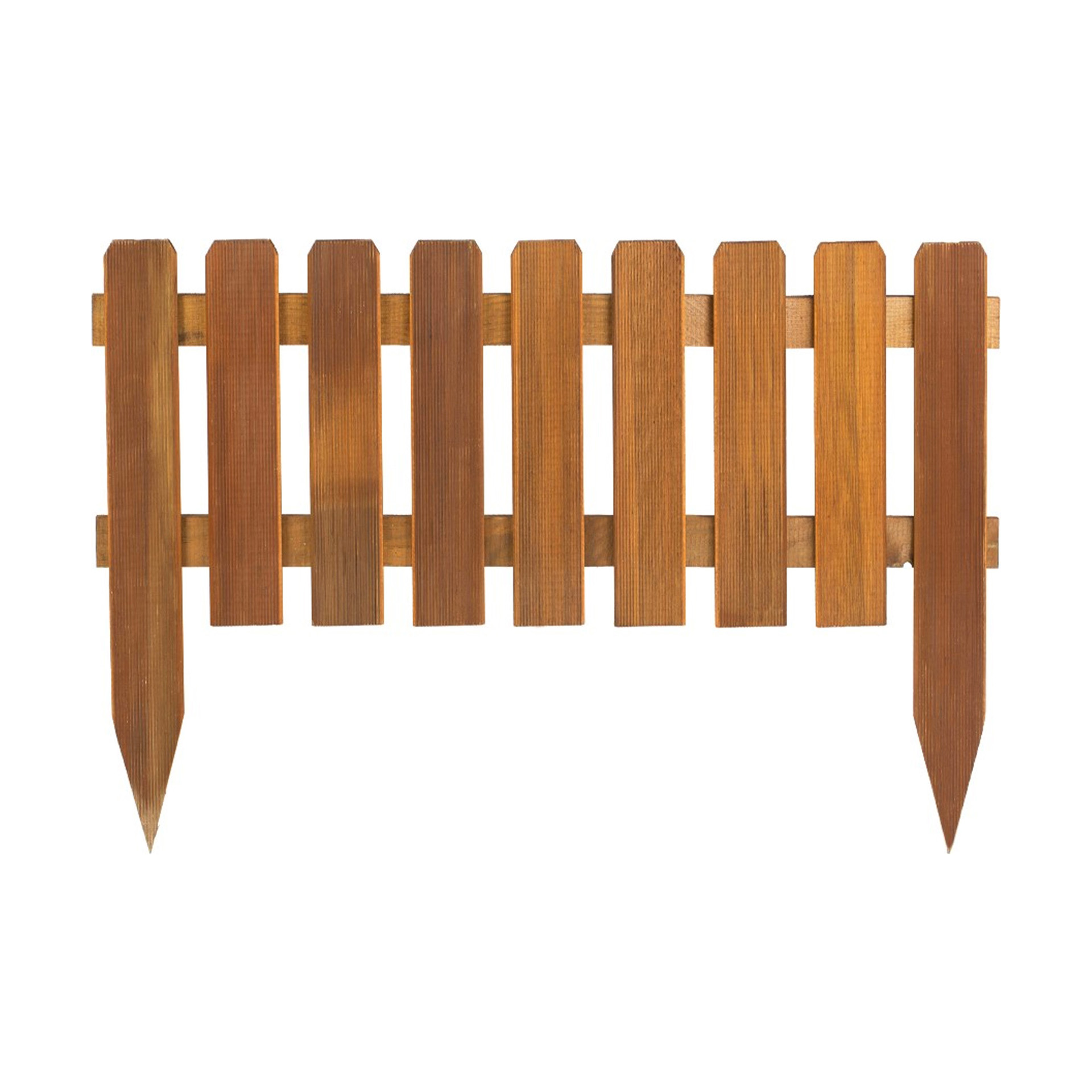 Cerca de Madeira Fixa de Jardim 110x45cm Catral