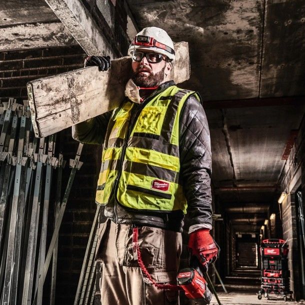 Colete Alta Visibilidade Premium Amarelo L/XL Milwaukee Colete Alta Visibilidade Premium Amarelo L/XL Milwaukee