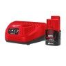 Kit Carregador 12V + Bateria 2.0Ah M12NRG-201 Milwaukee Kit Carregador 12V + Bateria 2.0Ah M12NRG-201 Milwaukee