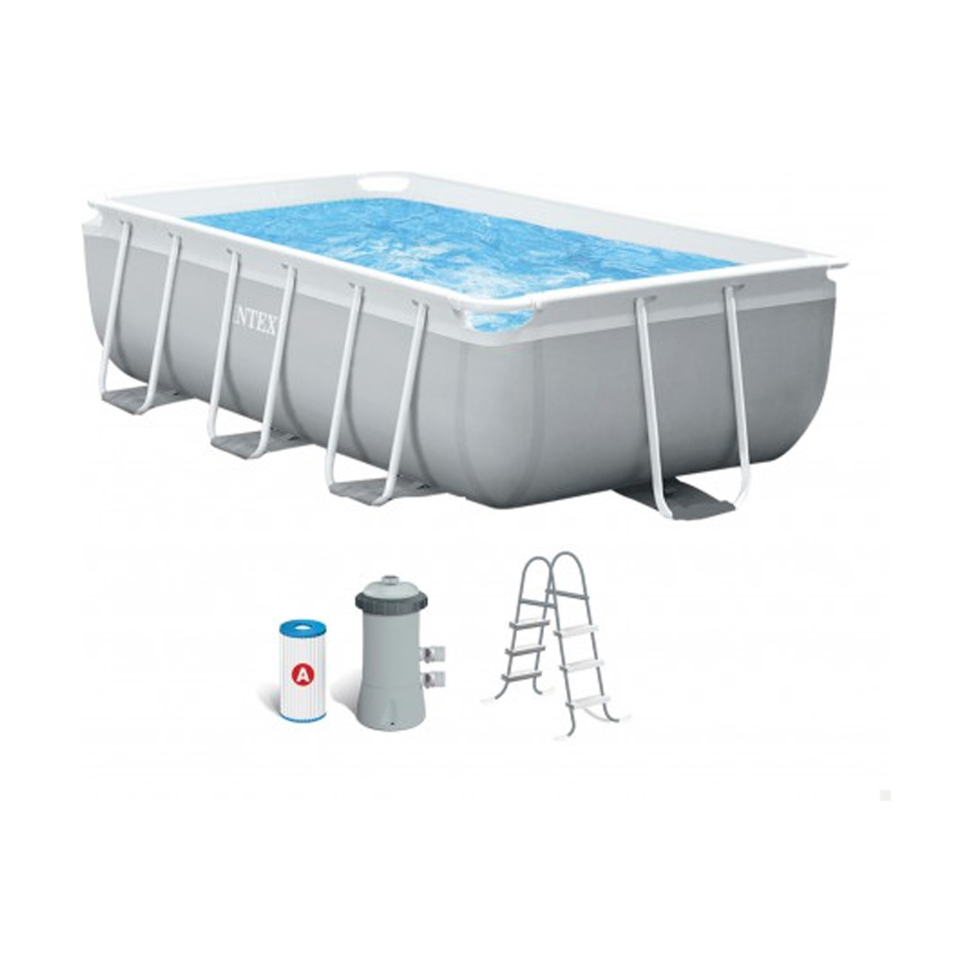 Piscina Intex Prism Frame com Acessórios 300x175x80cm Desmontável Retangular