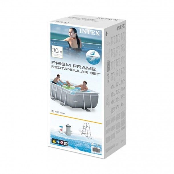Piscina Intex Prism Frame com Acessrios 300x175x80cm Desmontvel Retangular