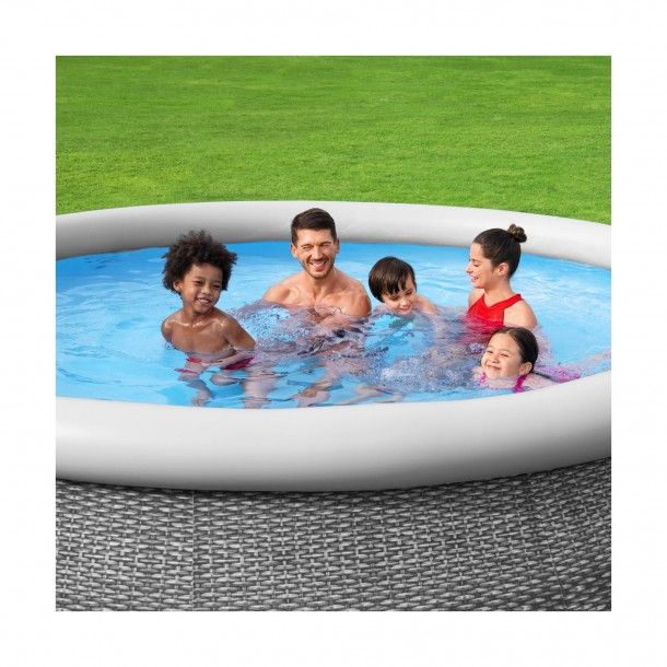 Piscina Bestway Fast Set 366x76cm Insuflável Redonda Piscina Bestway Fast Set 366x76cm Insuflável Redonda