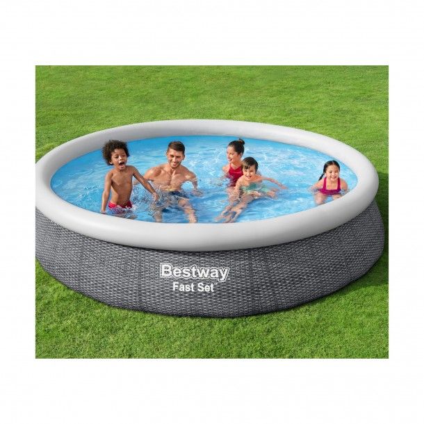 Piscina Bestway Fast Set 366x76cm Insuflável Redonda Piscina Bestway Fast Set 366x76cm Insuflável Redonda