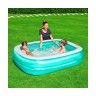 Piscina Bestway Retangular Insuflável 201x150x51cm Piscina Bestway Retangular Insuflável 201x150x51cm