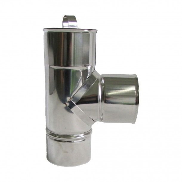 Tê Duplo Ø 80x130mm Inox 304 Tê Duplo Ø 80x130mm Inox 304