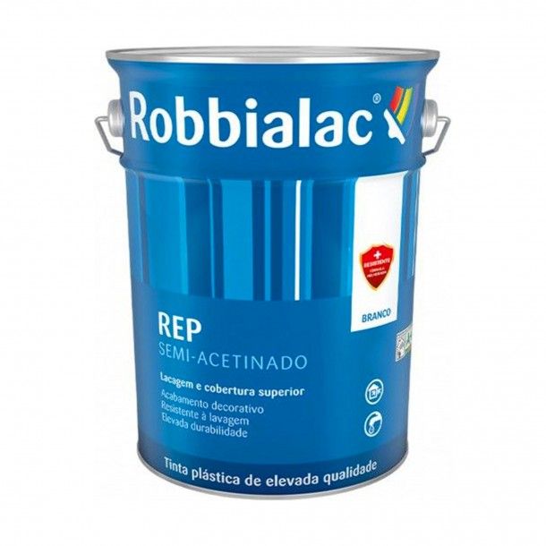 Tinta Rep Semi-Acetinado Branco - 1L Robbialac Tinta Rep Semi-Acetinado Branco - 1L Robbialac