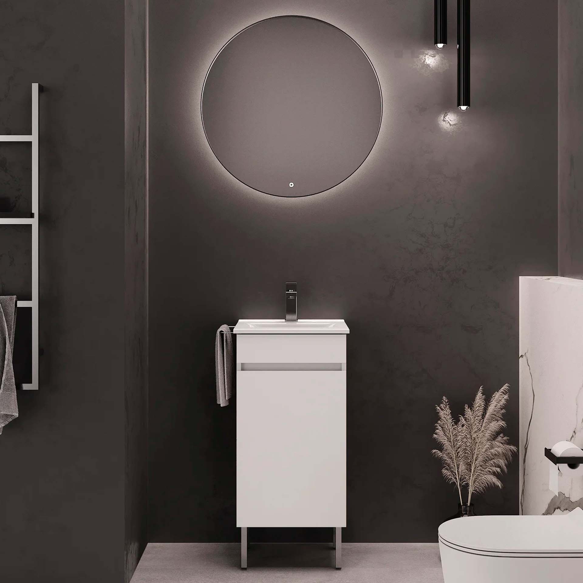 Móvel Luana com Lavatório Branco 50x41cm Banhoazis