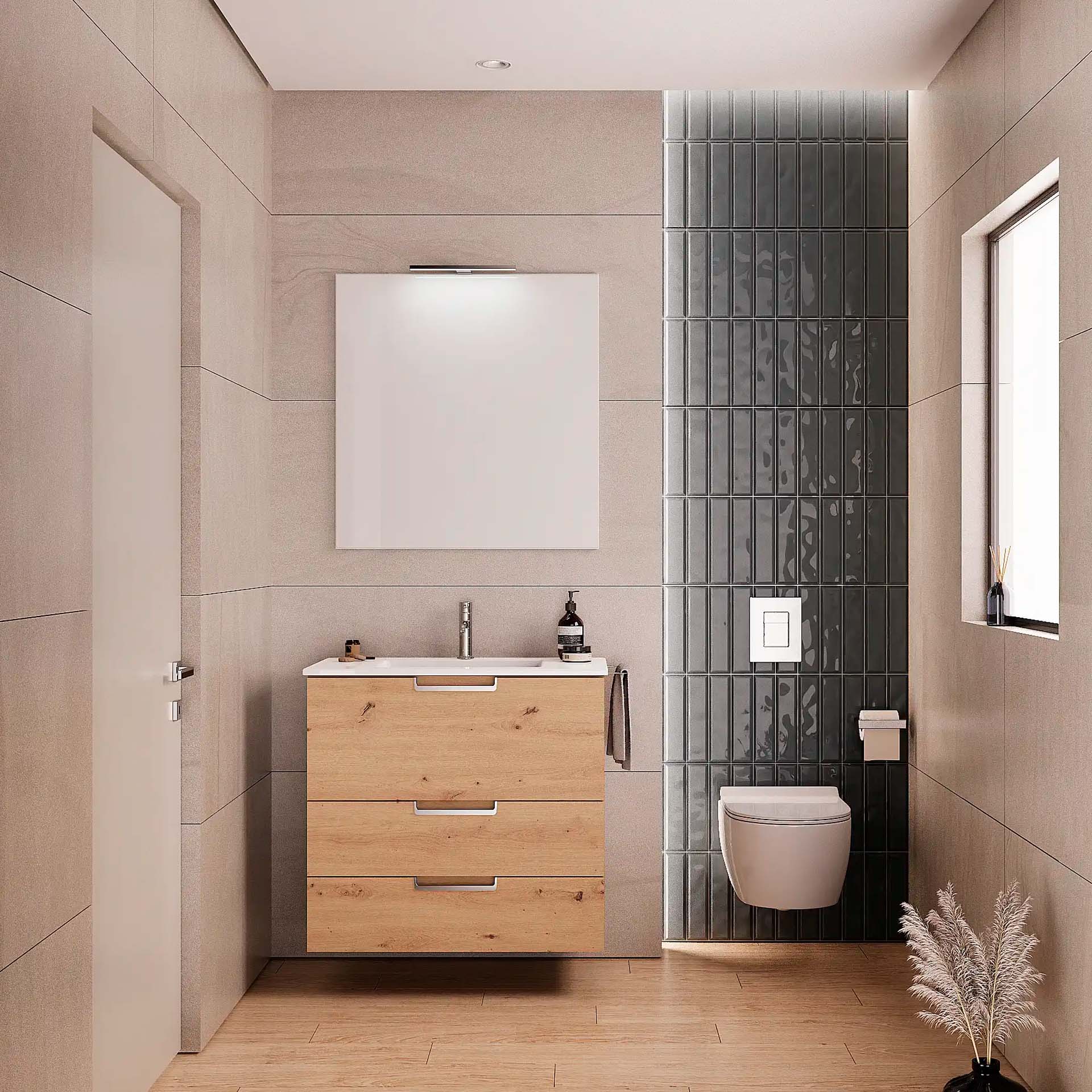 Móvel Casa de Banho Dedicato com Lavatório 80x73x45cm Banhoazis