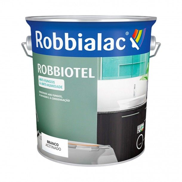 Tinta Robbiotel Acetinada Branco 4L Robbialac Tinta Robbiotel Acetinada Branco 4L Robbialac