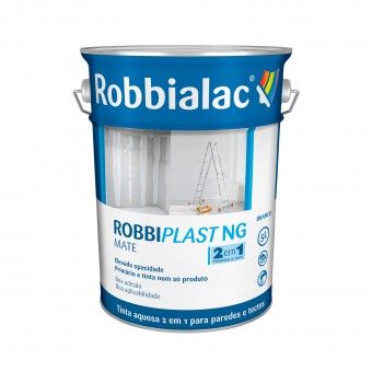 Tinta Robbiplast NG 2 em 1 Branco Mate 5L Tinta Robbiplast NG 2 em 1 Branco Mate 5L