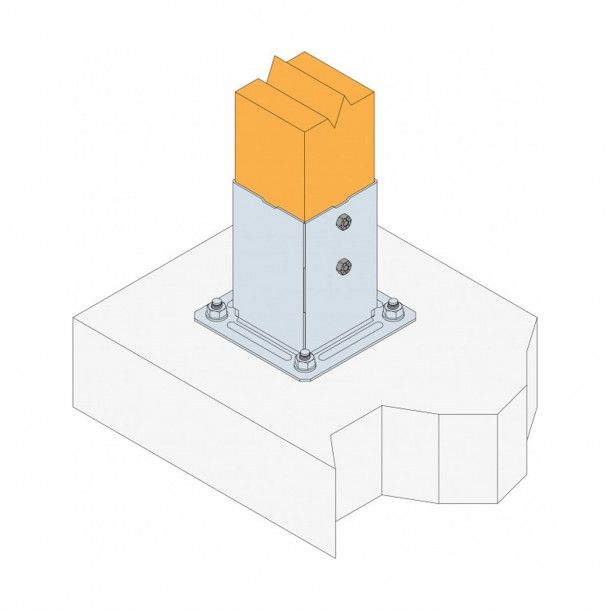 Sapata Galvanizada PPJ 102x150mm