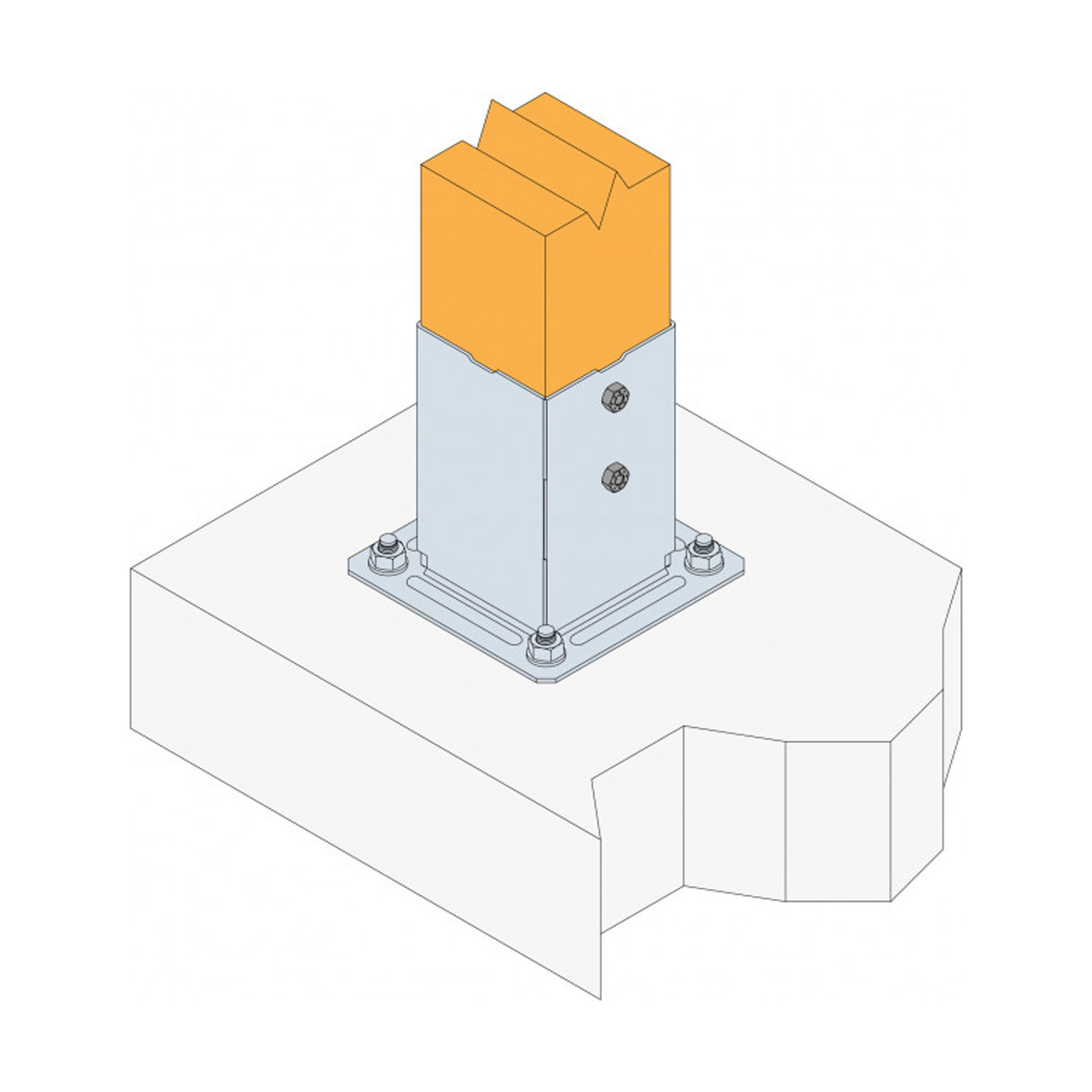 Sapata Galvanizada PPJ 102x150mm