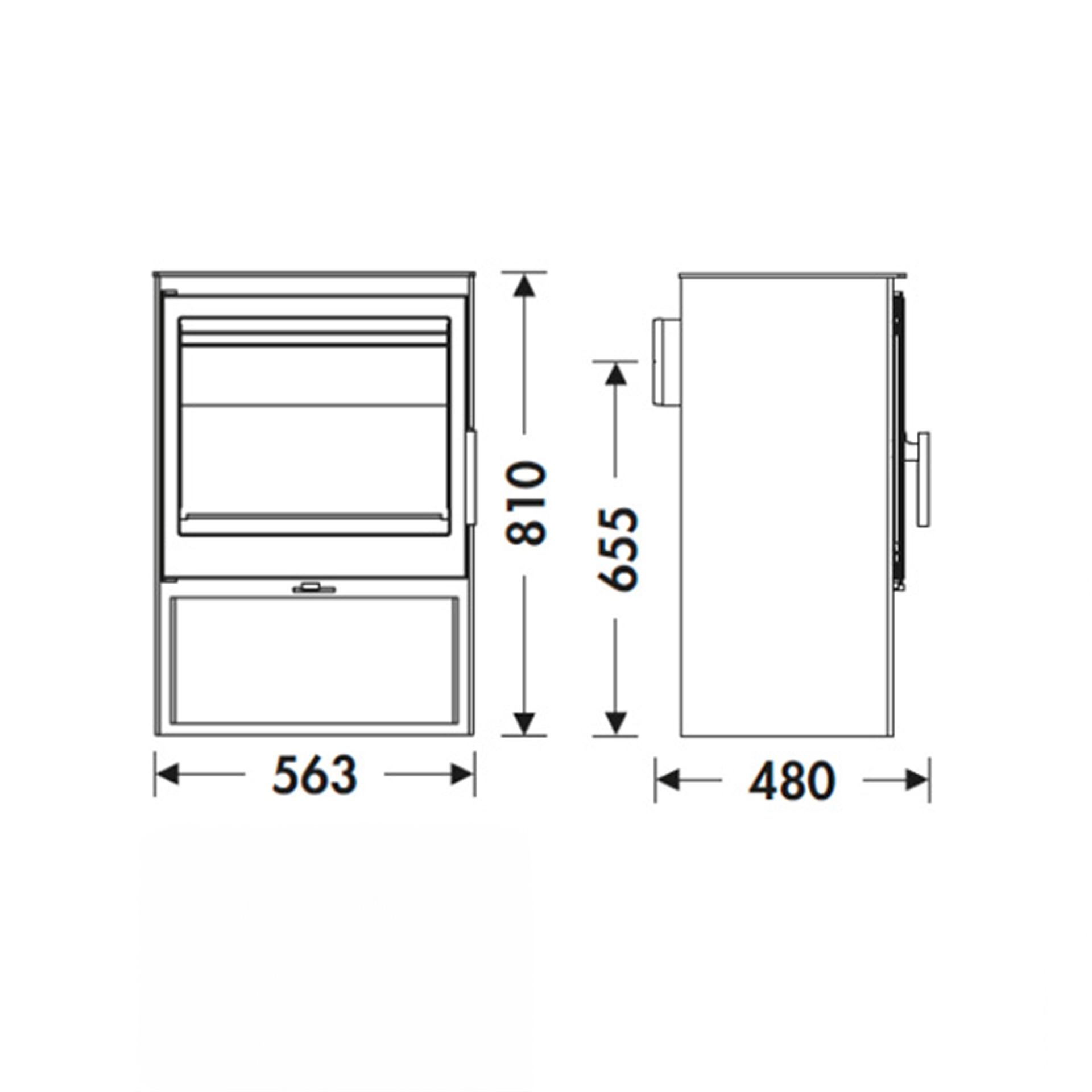 Salamandra a Lenha 7,1KW Saphir Panadero