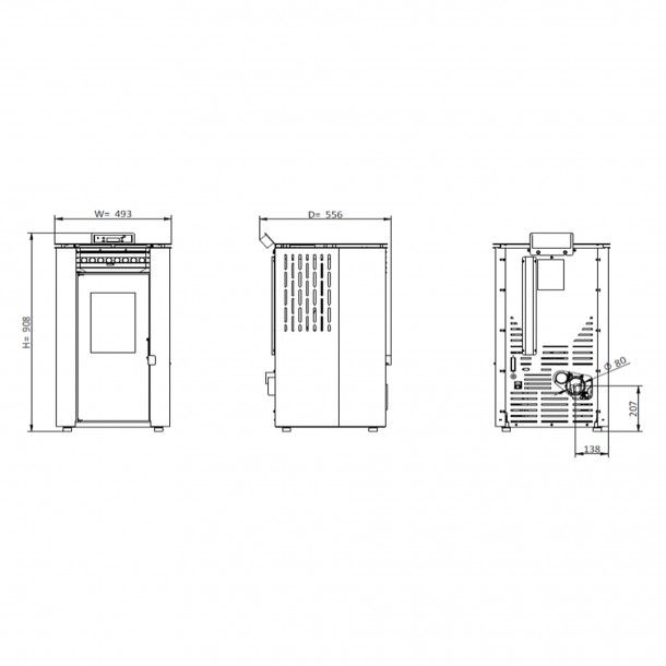 Salamandra a Pellets 8KW Fuji Oak Solzaima Salamandra a Pellets 8KW Fuji Oak Solzaima