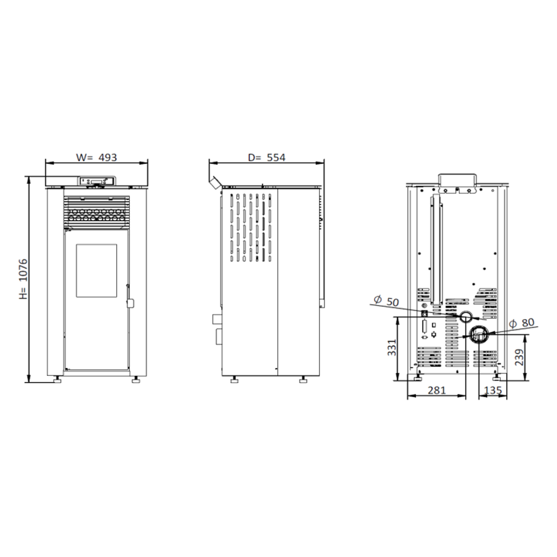 Salamandra a Pellets 10KW Himalaia Solzaima