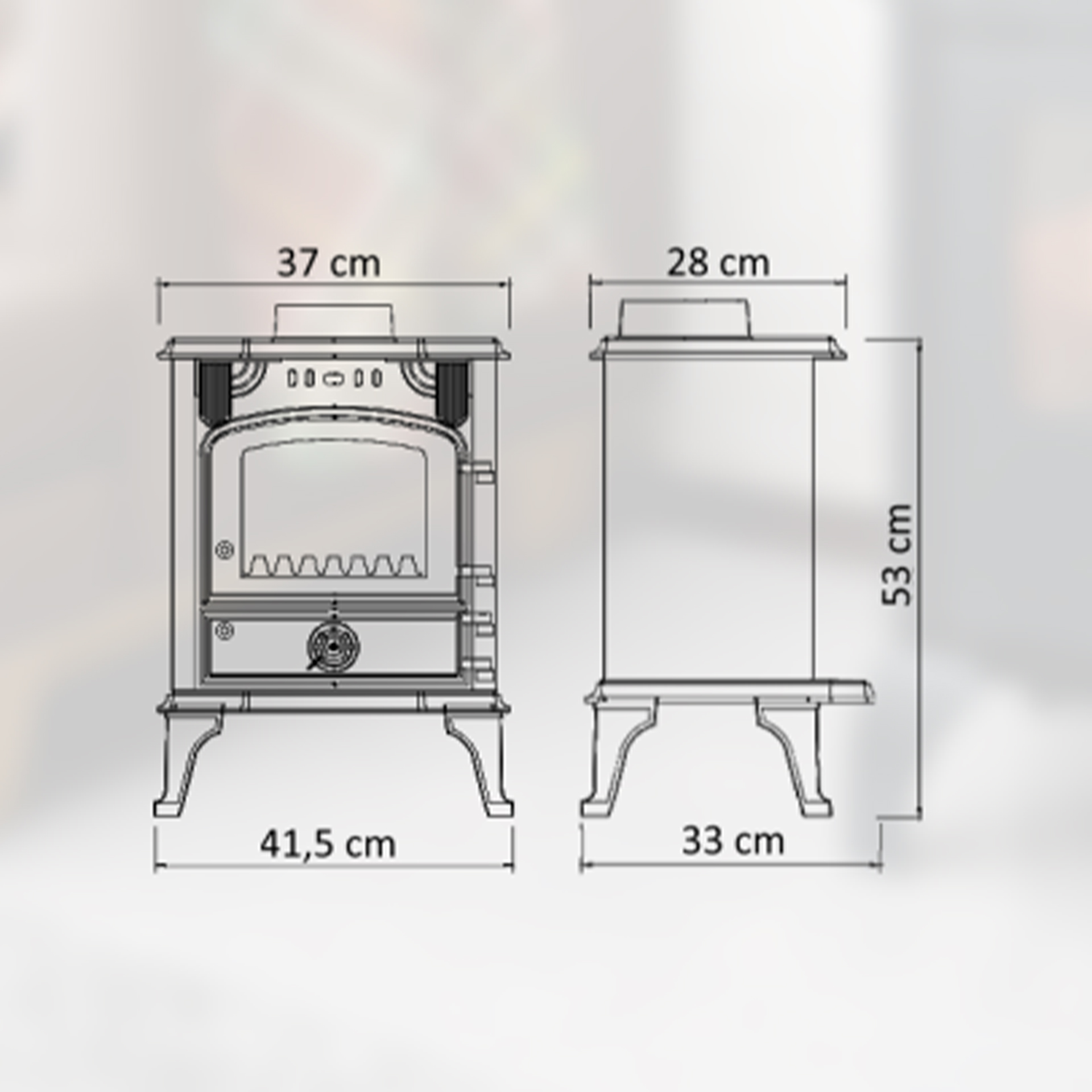 Salamandra a Lenha 4,5KW FF 46 Alpis