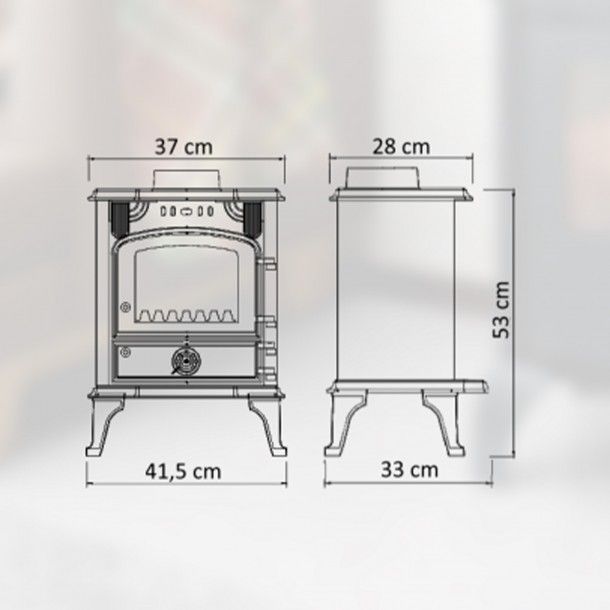 Salamandra a Lenha 4,5KW FF 46 Alpis Salamandra a Lenha 4,5KW FF 46 Alpis