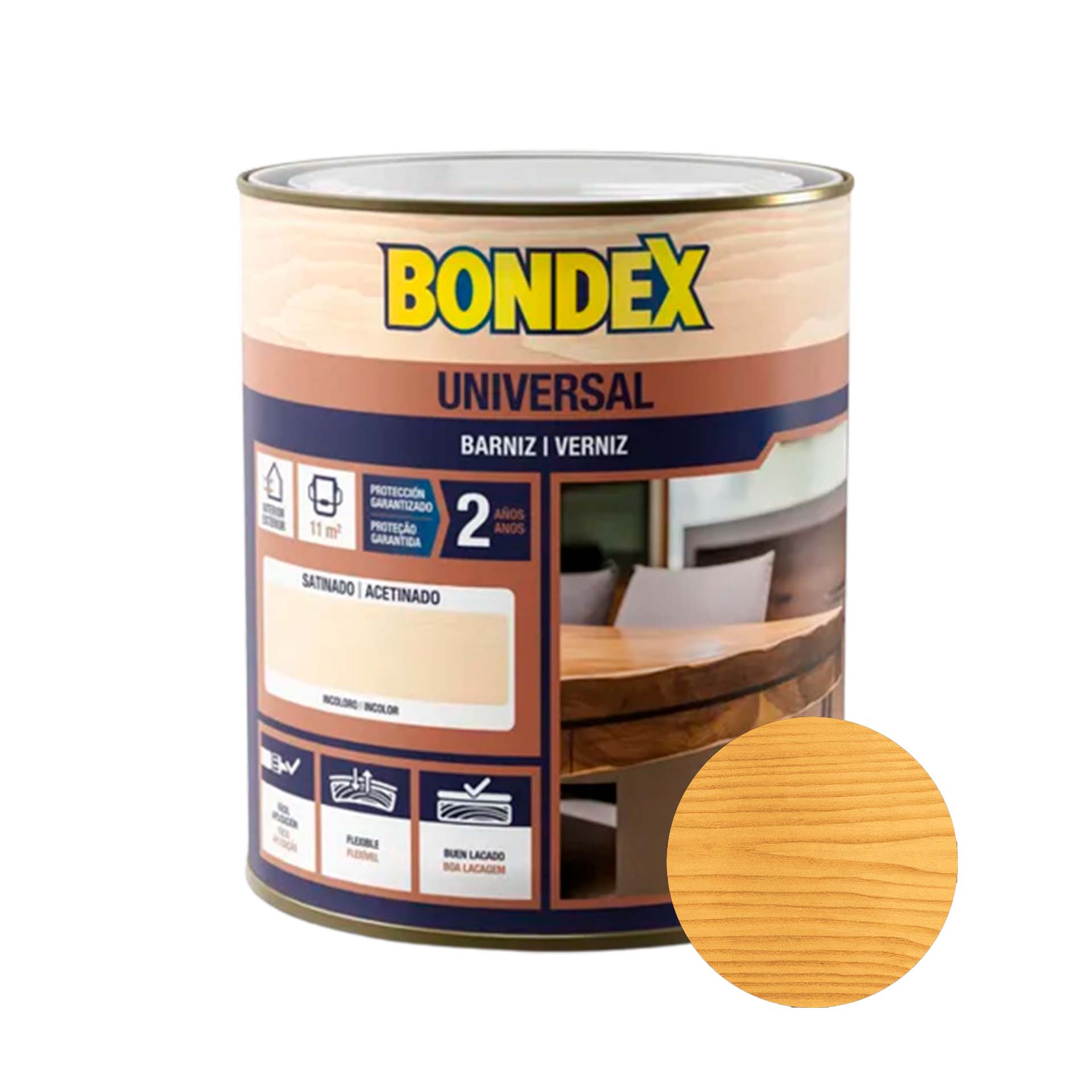 Bondex Universal Verniz para Madeira Sintético Acetinado 750ml