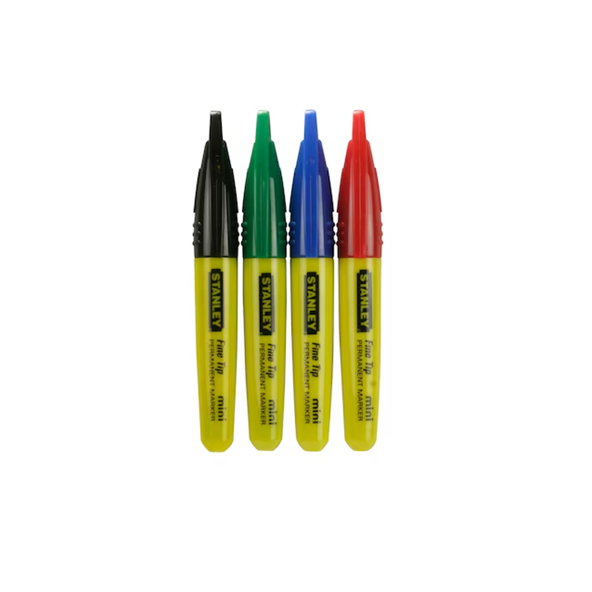 Mini Marcadores Ponta Fina Vermelho, Azul, Verde e Preto Stanley