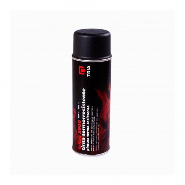 Tinta Spray Alta Temperatura Preto Trilac S900 400ml