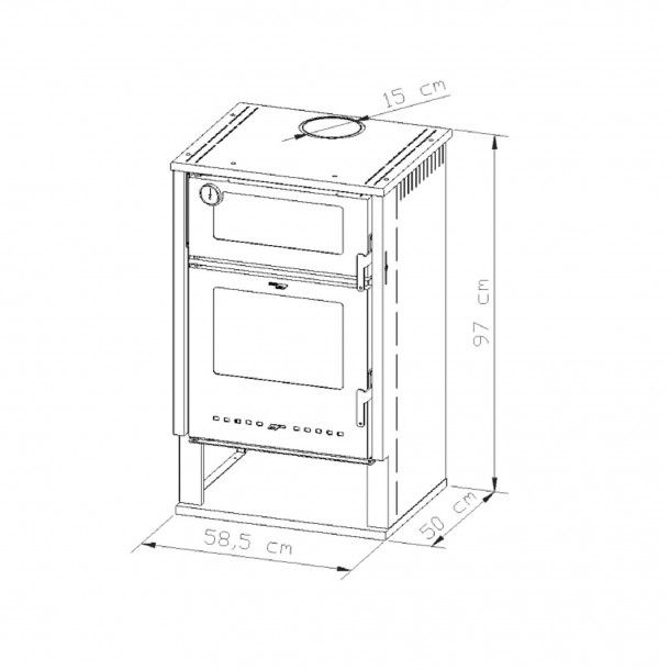Salamandra a Lenha 8,30KW Forno Beta Alpis