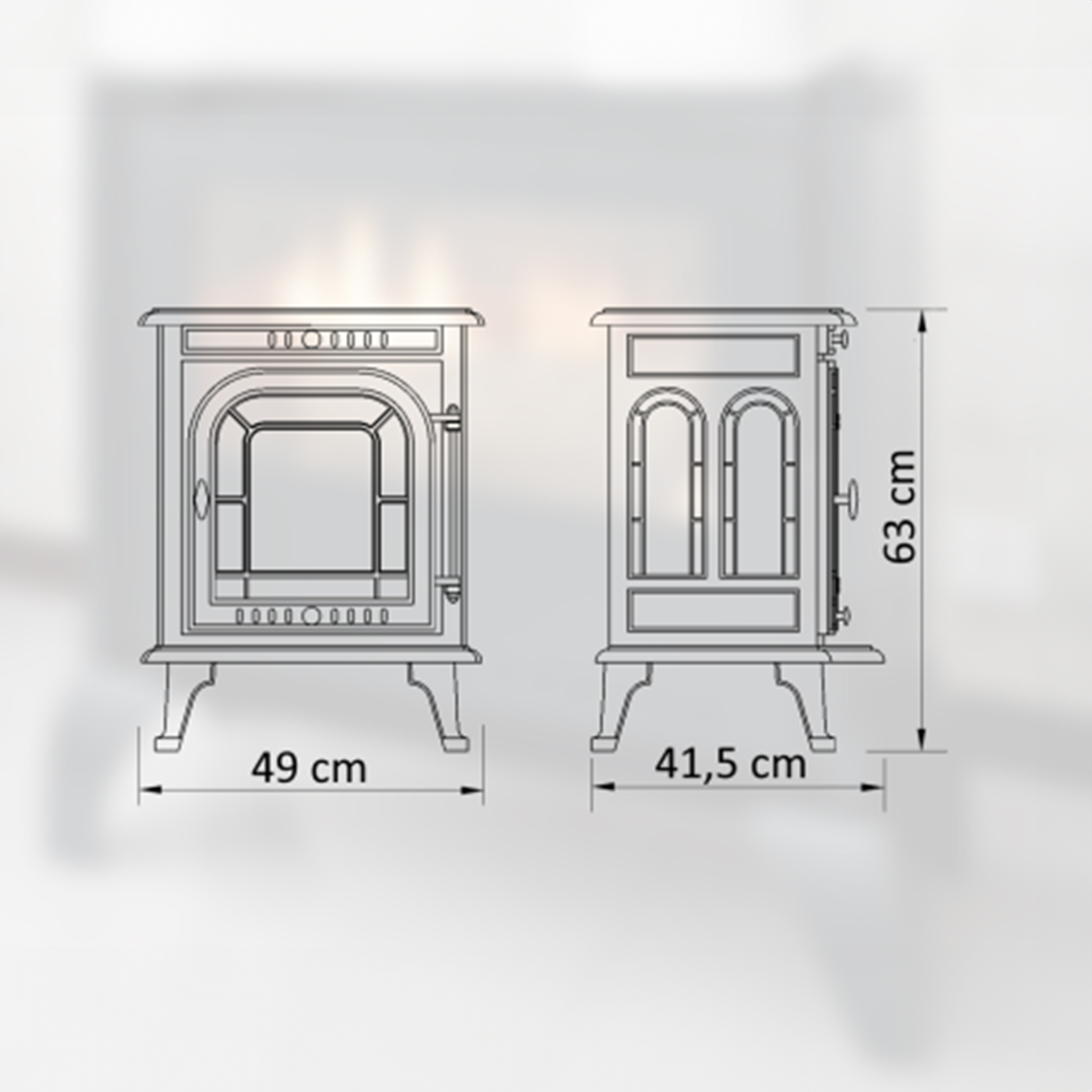 Salamandra a Lenha 7KW FF 40 Alpis