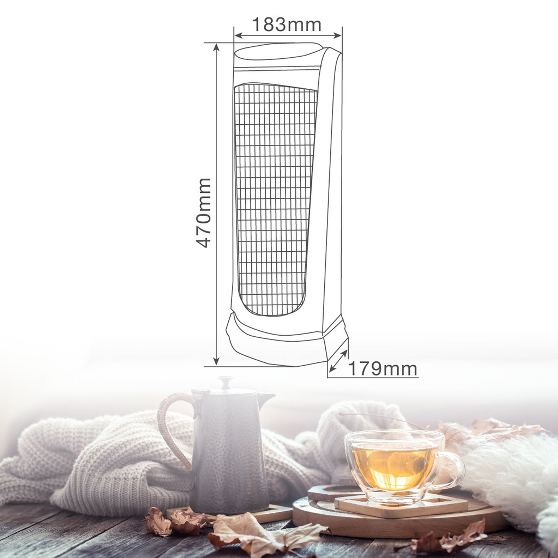 Aquecedor Cerâmico Giratório 2000W Nakapa GSC