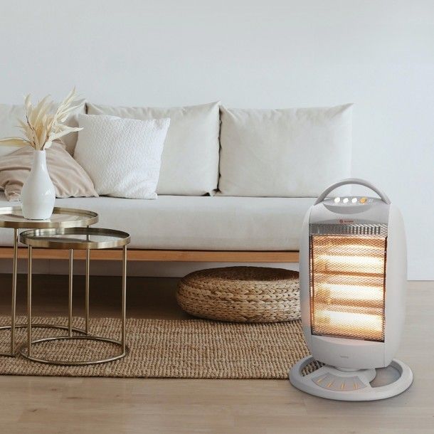 Aquecedor Halogneo Giratrio 1200W Bekitro Niaros