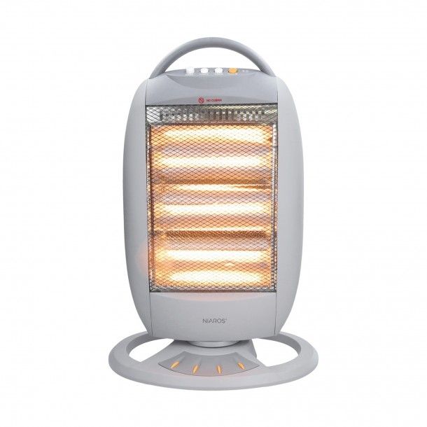 Aquecedor Halogneo Giratrio 1200W Bekitro Niaros