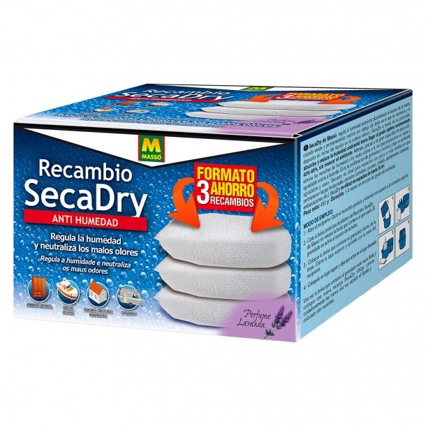 Recarga Desumidificador Caixa 3 x 450g Secadry Recarga Desumidificador Caixa 3 x 450g Secadry