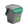 Ecoponto Cinza com Tampa Verde 28L