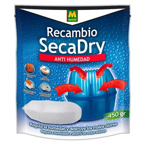 Recarga Desumidificador Para Roupeiros 450g Secadry Recarga Desumidificador Para Roupeiros 450g Secadry