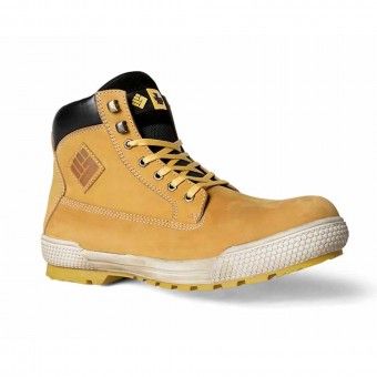 Bota de Trabalho Pele Amarela com Biqueira de Carbono Tiger S3 ToWorkFor