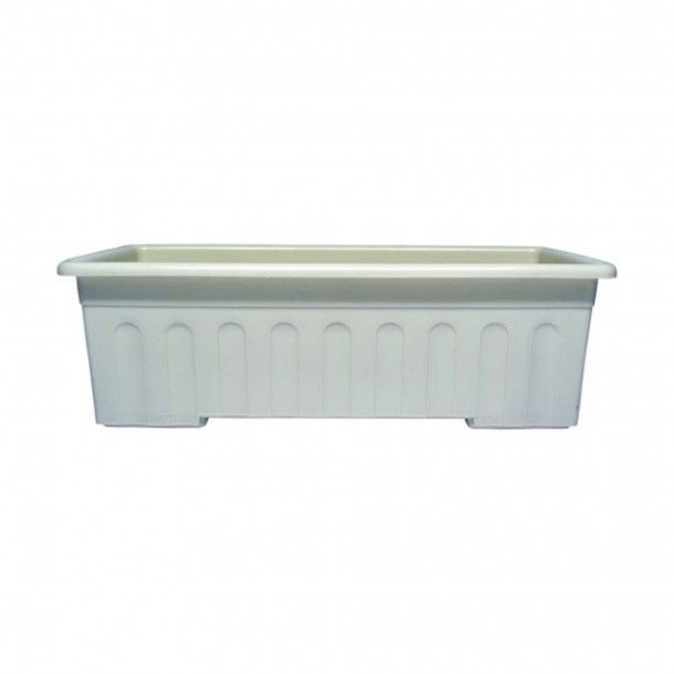Floreira Retangular de Plástico Branca - 40 cm Floreira Retangular de Plástico Branca - 40 cm