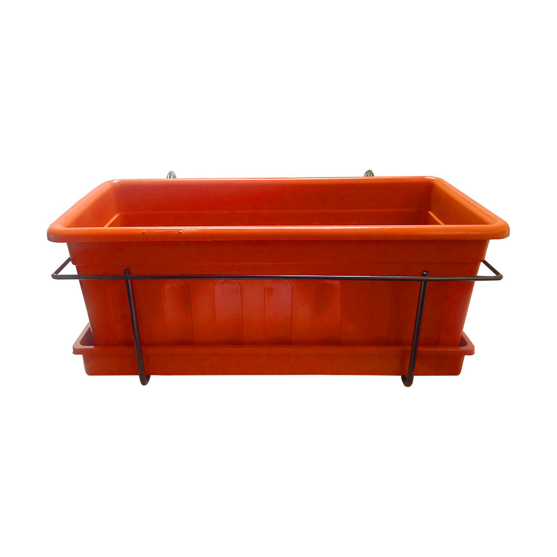 Floreira Plástico com Suporte Terracota - 40 cm
