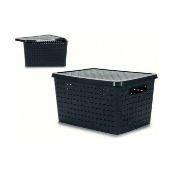 Caixa de Arrumao Decorativa Ratan 40L