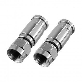Conetor Tv Macho Tipo F RG59 Cromado 2 Uni Conetor Tv Macho Tipo F RG59 Cromado 2 Uni