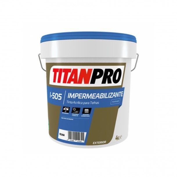 Tinta Acrlica Telhas I-505 Preta 4L Titan