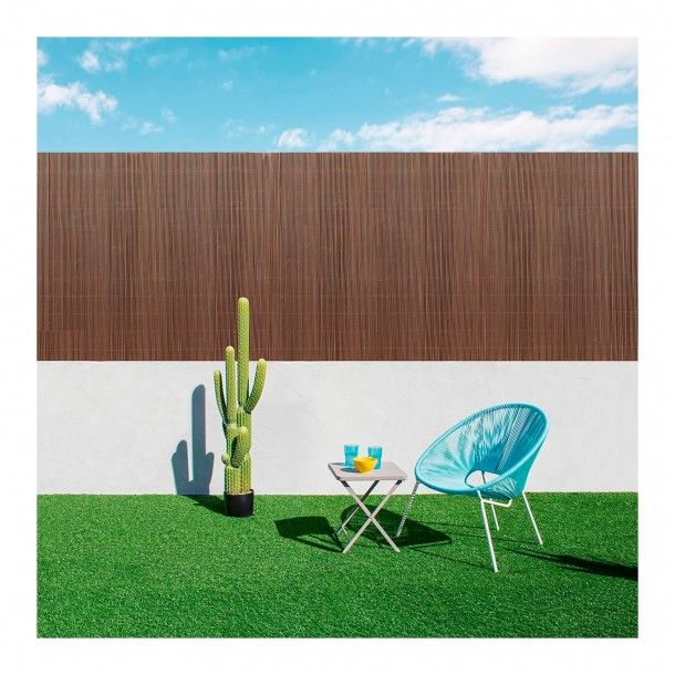 Vedao Fixa Mimbre Sinttico Castanho 90x300cm Catral