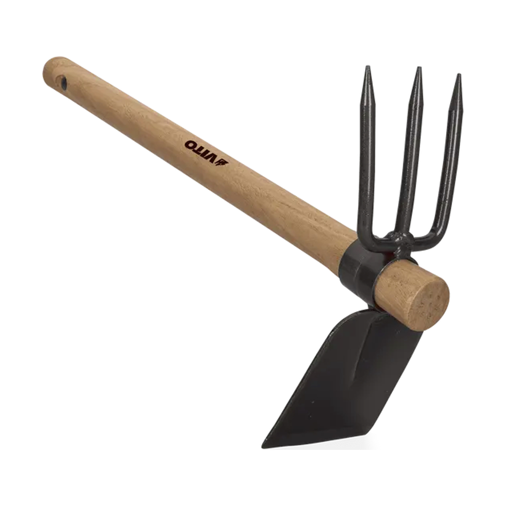 Sacho de 3 Dentes com Cabo Madeira 40cm Vito