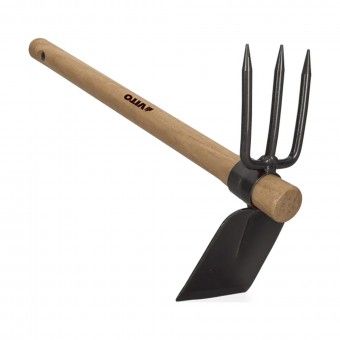 Sacho de 3 Dentes com Cabo Madeira 40cm Vito