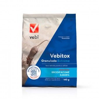 Raticida Vebitox Granulado Extreme Roxo 140g Raticida Vebitox Granulado Extreme Roxo 140g