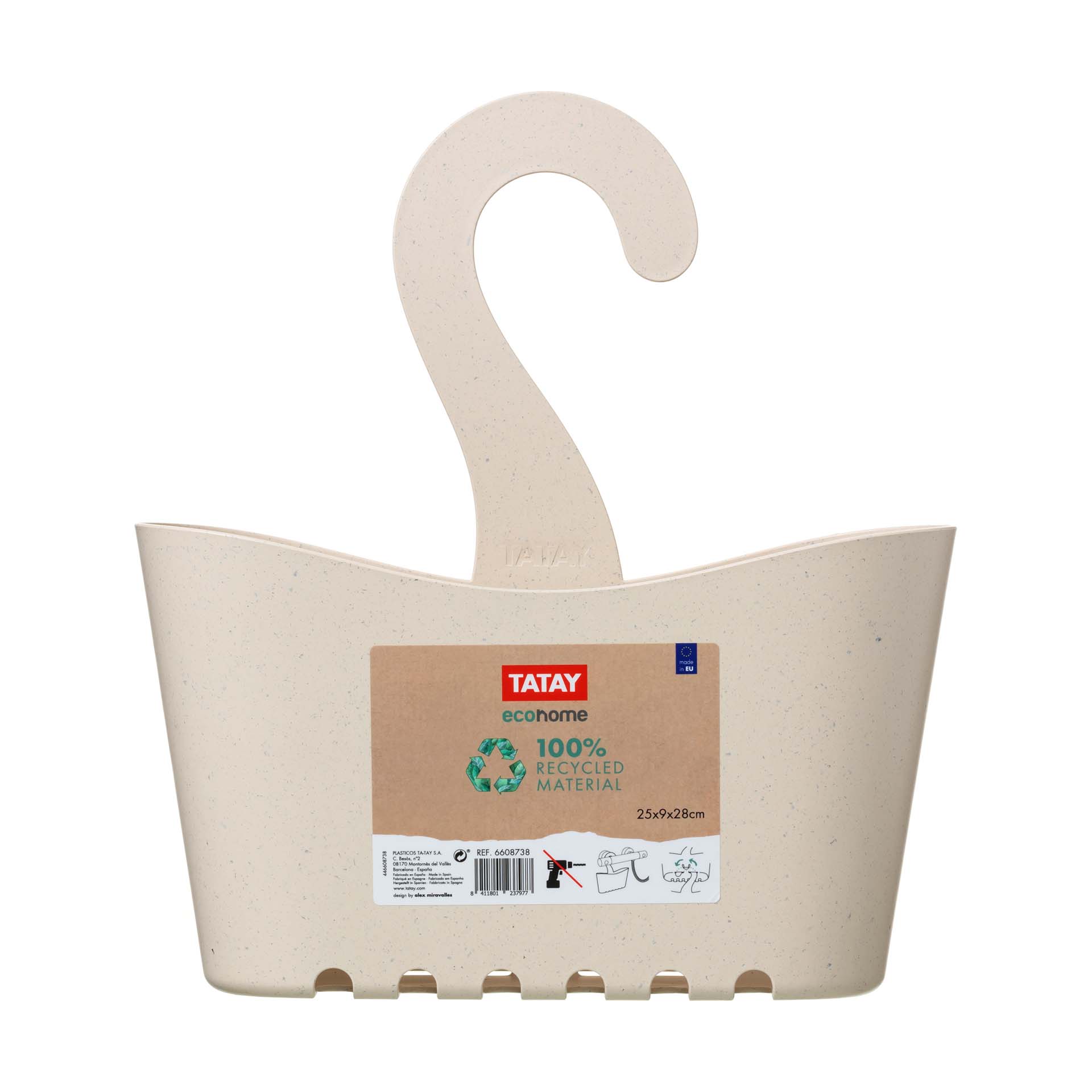 Cesto para Duche 25x9x28cm Bege Tatay