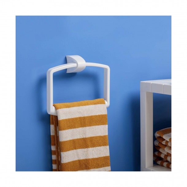 Toalheiro Argola de Colar Smart ABS Branco Tatay
