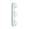 Cabide de Parede 3 Suportes Bola 330x40x60mm A�o Branco Jaben