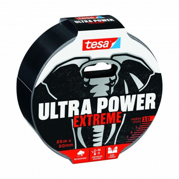 Fita Reparadora Ultra Power 50mm 25M Polietileno Preta Tesa Fita Reparadora Ultra Power 50mm 25M Polietileno Preta Tesa