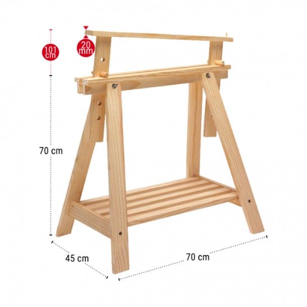 Cavalete Regulvel 450x1000x700mm Madeira Astigarraga