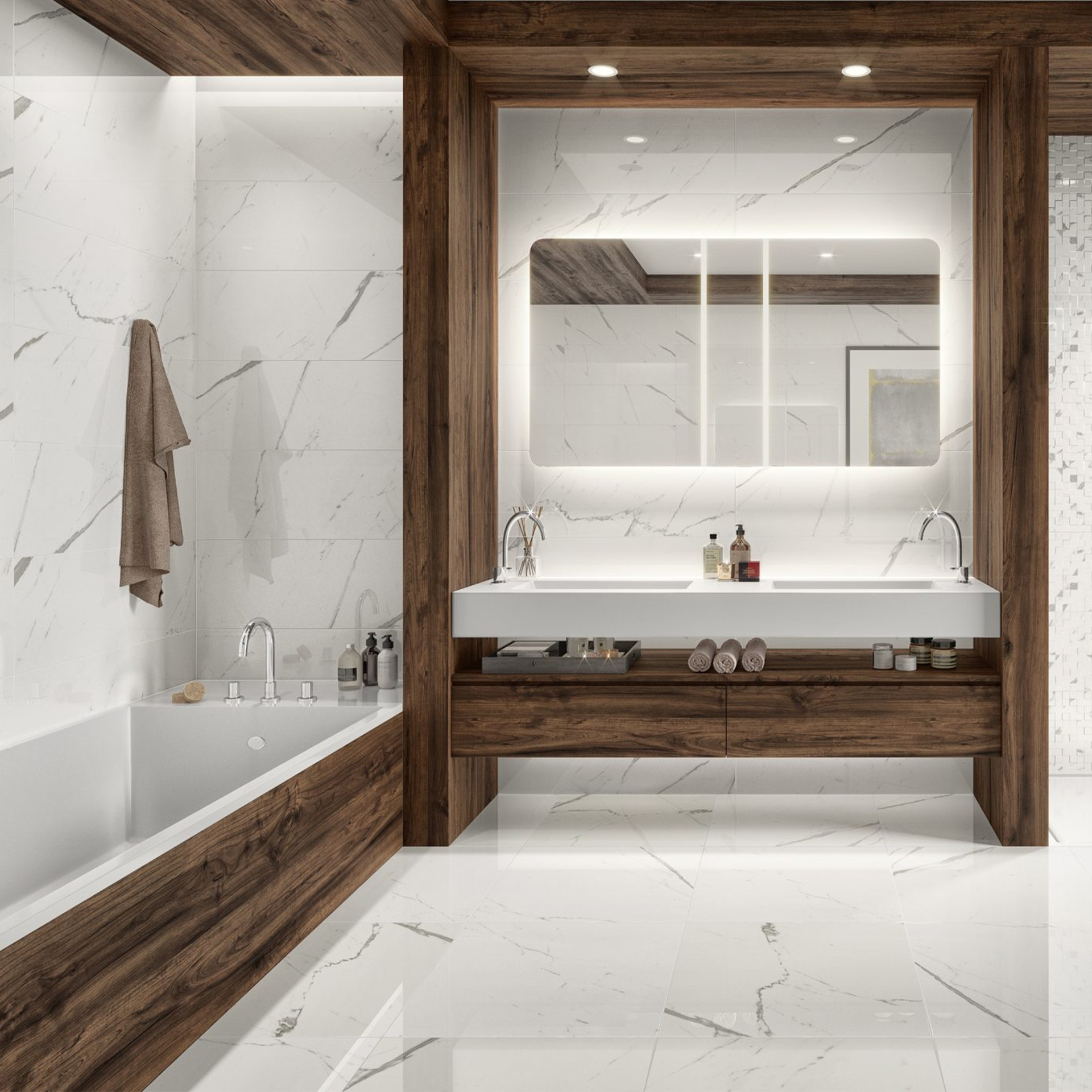 Pavimento Absolute White Glossy 45x45cm Domino