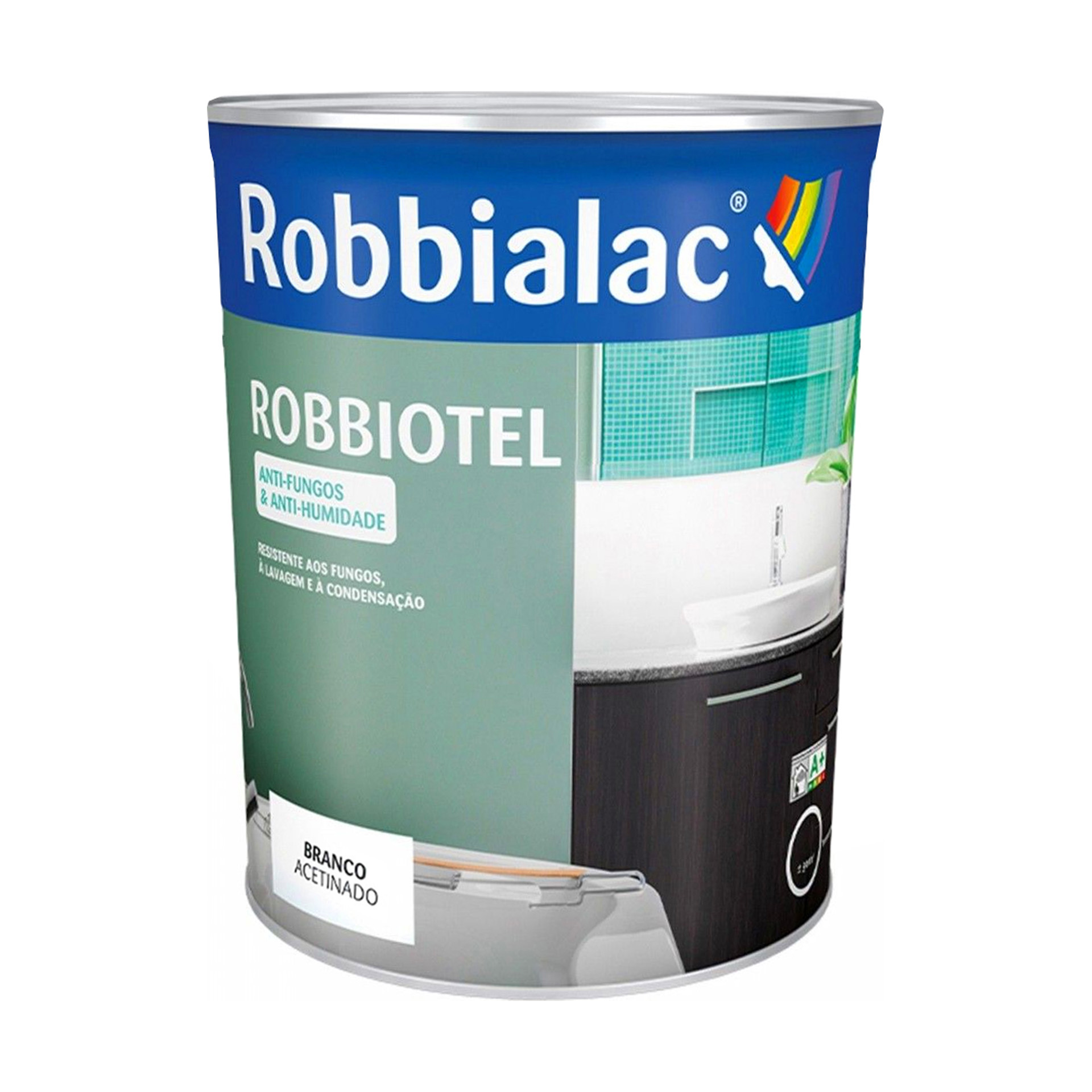 Tinta Robbiotel Acetinada Branco 750ml Robbialac